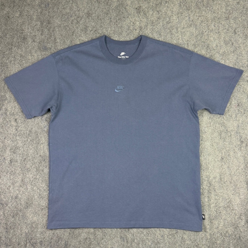 Nike Mens Premium Essentials Loose Fit T-Shirt Blue Grey DO7392-491 Large